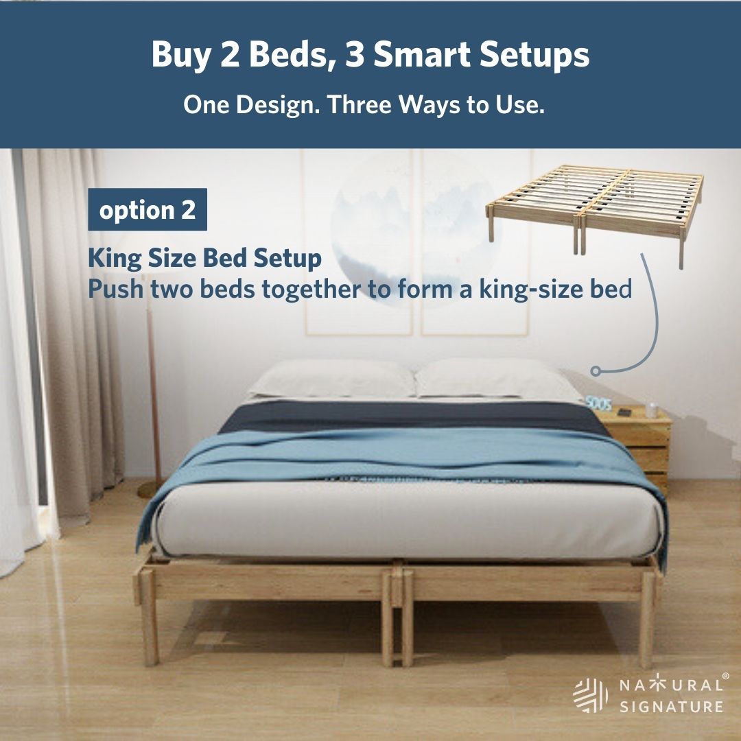 String Bed Frame Natural Signature - Flexinest Stackable Bed Frame With Trundle Option
