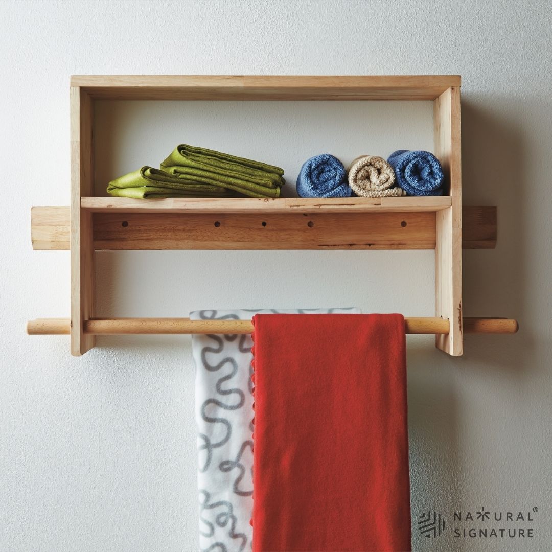 Nataral Rak Natural Signature - Fancy Towel Hanger Rack (with rod)