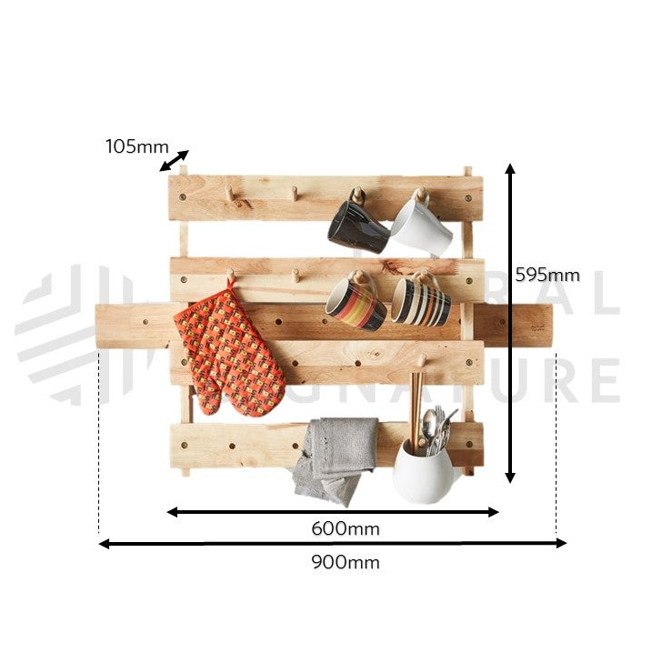 Hanging Rack Tabletop Natural Signature - Fancy Wood Pallet Hanging Rack + Cornell Console T