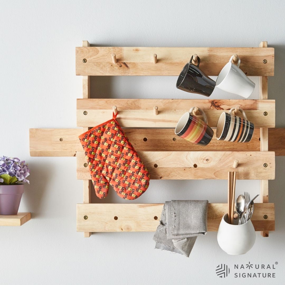 Natural Signature - Fancy Wood Pallet Hanging Rack