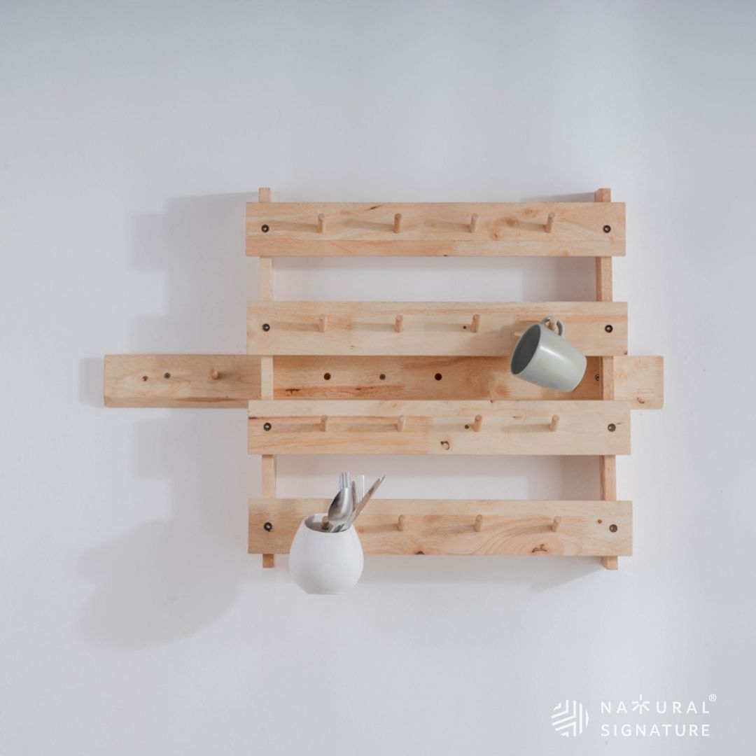 Hanging Rack Tabletop Natural Signature - Fancy Wood Pallet Hanging Rack + Cornell Console T