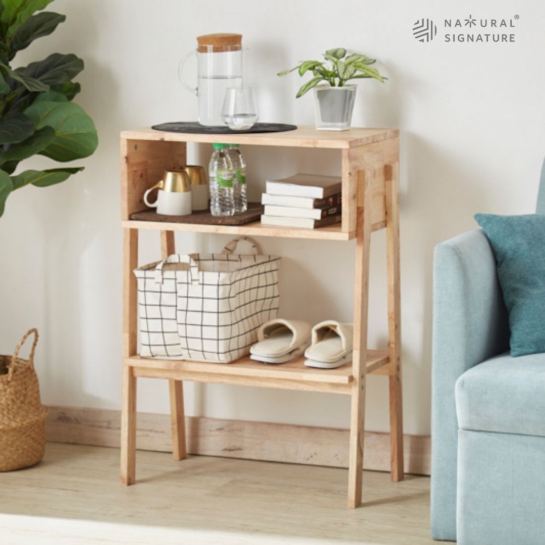 Fanci Rack Natural Signature - Fancy Wood Pallet Hanging Rack + Cornell Console T
